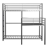 Crossman Metal Twin Triple Bunk Bed in Sand Black