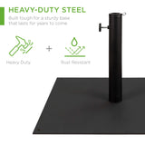 38.5lb Steel Umbrella Base, Square Weighted Patio Stand