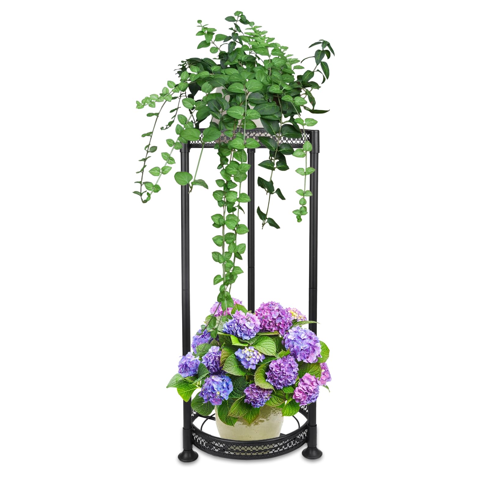 Plant Stand Indoor Outdoor 2 Tier Extra Wide 10.2'', Tall Metal Corner Plant Stands
