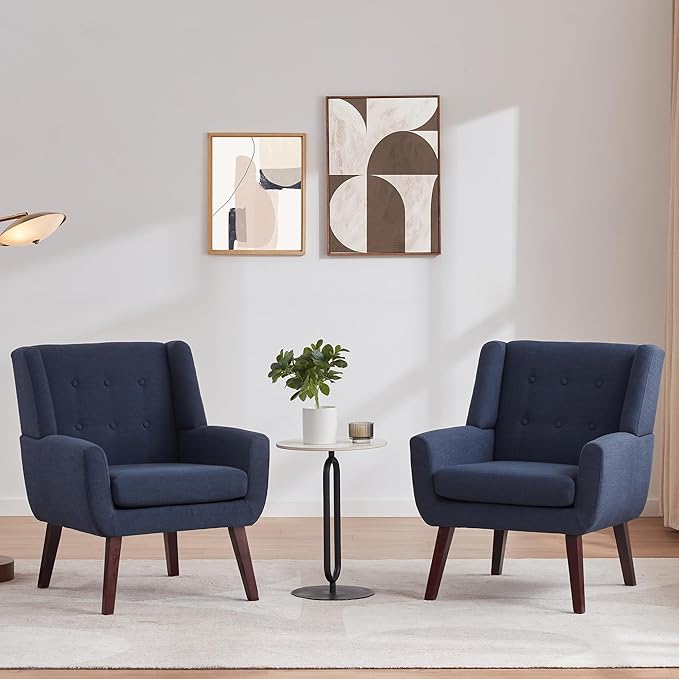 Accent Chair Living Room Chair, Upholstered Button Tufted Armchai