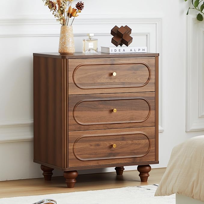 Dresser for Bedroom Set of 2, Mid Century Modern Chest of Drawers