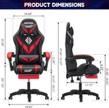 RGB Gaming Chair with Bluetooth Speakers, Massage & Footrest
