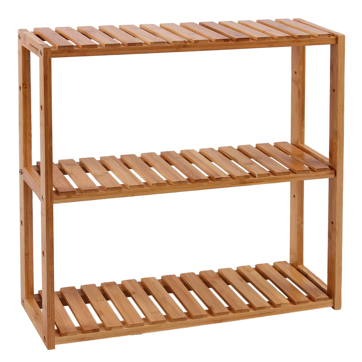 Bamboo Bathroom Shelf, 3-Tier Adjustable Plants Rack, Wall-Mounted