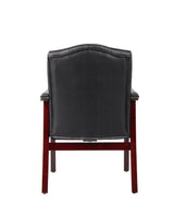 Ivy League Executive Guest Chair, Vinyl, Black