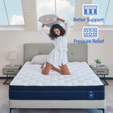 Queen Mattress,12 Inch Memory Foam Hybrid Mattress in a Box, Motion Isolation Individually Pocke Coils Mattress,Pressure Relief