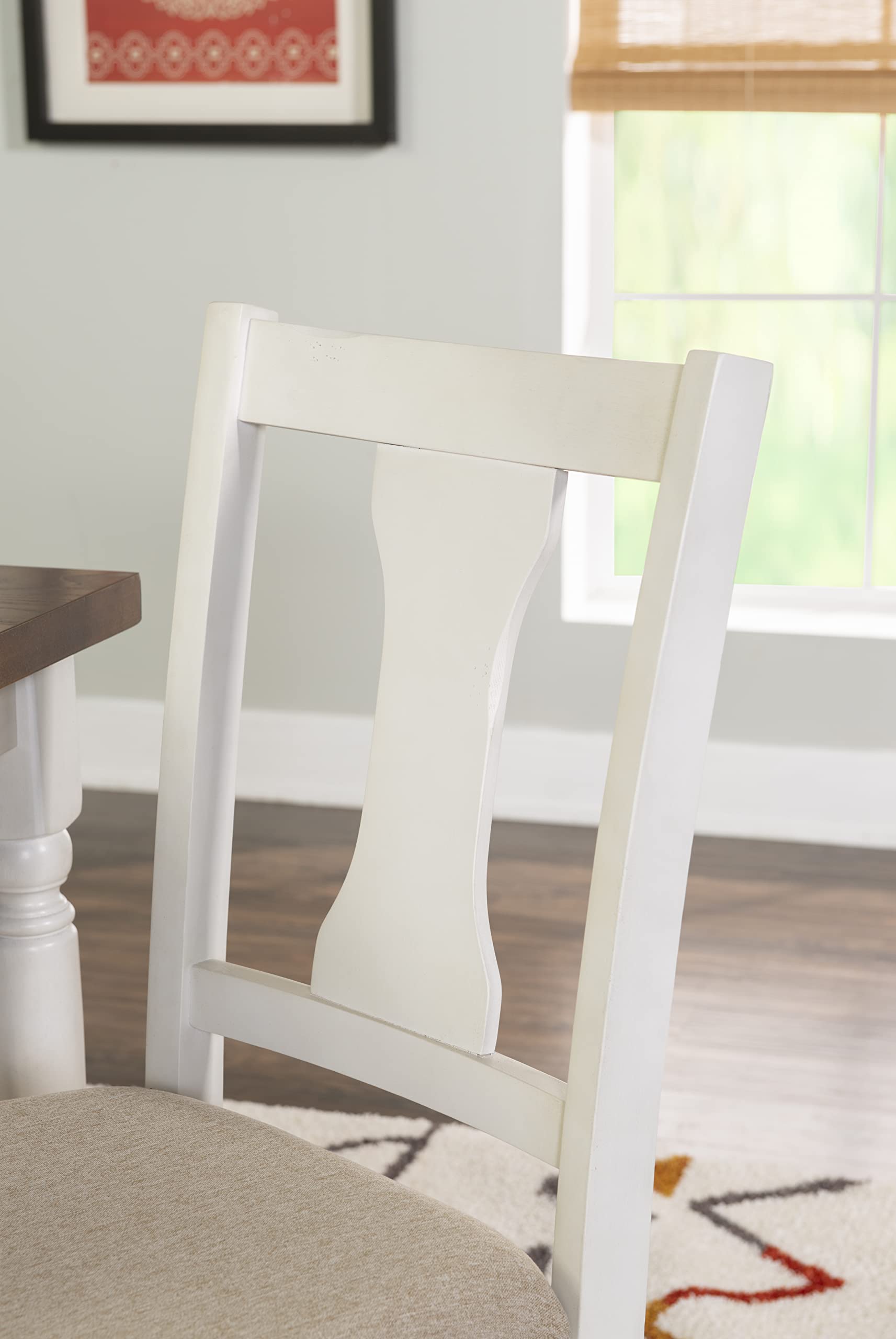 Six Piece Set, White & Honey Brown