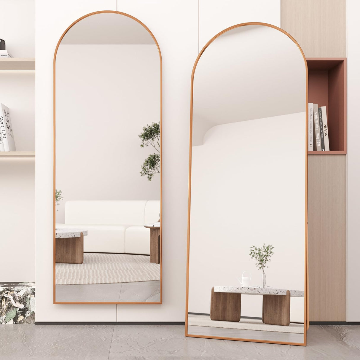 Arched Full Length Mirror Floor Mirror Standing or Leaning, Bedroom Mirror Dressing