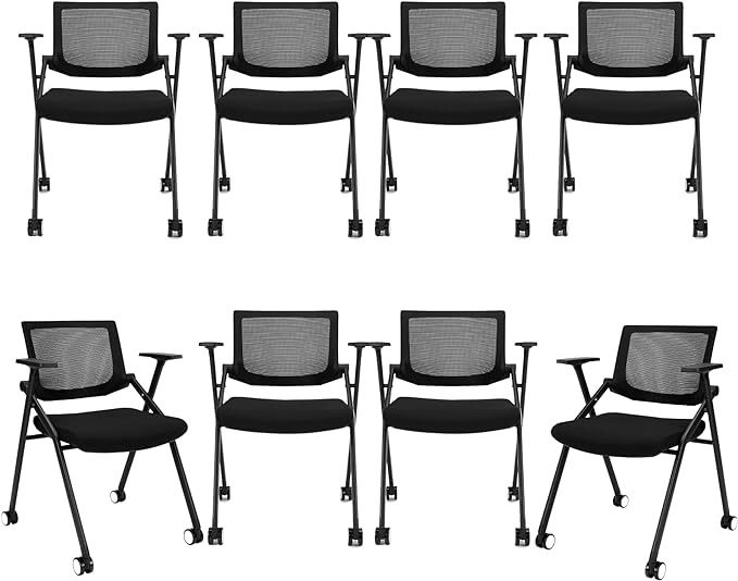 20 Pack Stackable Conference Room Chairs with Wheels and Paddle,