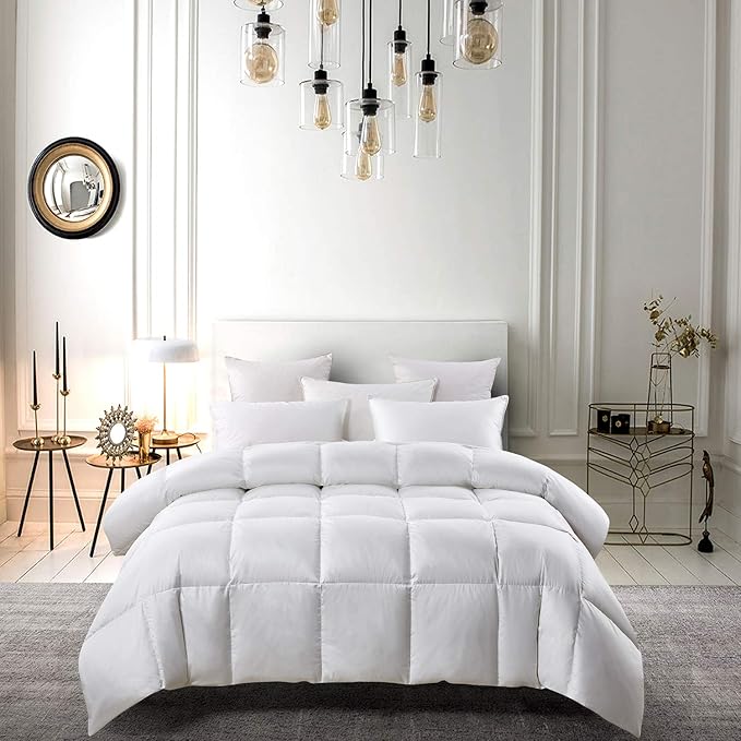 Fiber Comforter Queen Size-All Season Duvet Insert, Luxury Fluffy Bed Comforter