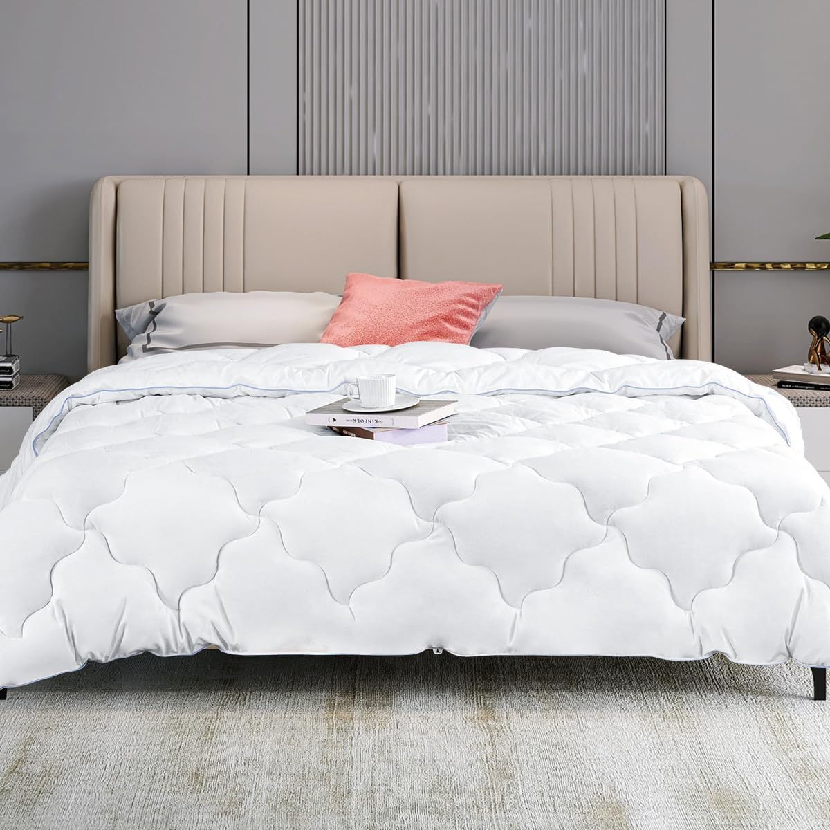 Comforter Duvet Insert for Twin Size Comforter Quilted, Down Alternative Duvet Insert with Corner Tabs, Bed Comforter, Machine Washable