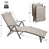 Outdoor Chaise Lounge Chairs for Outside, Aluminum Patio Lounger Pool Furniture