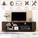 Wood TV Television Stands, Large, Walnut