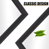 30x40 Inch Black Rectangle Bathroom Mirror with Metal Frame