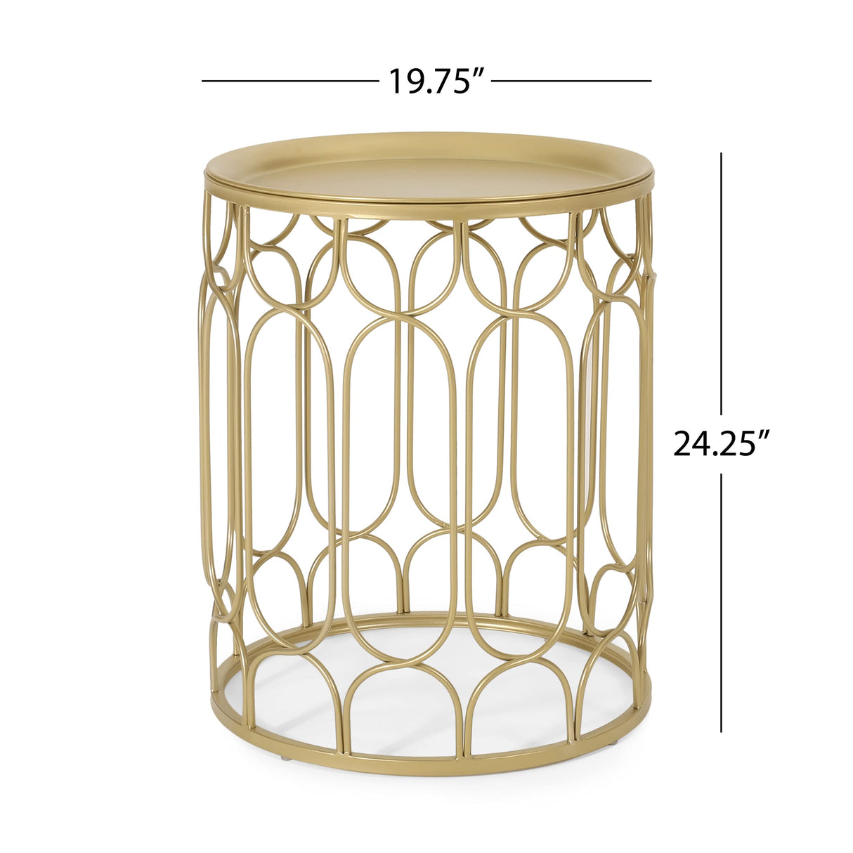 Christopher Knight Home Biljon End Table, Champagne Gold