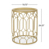 Christopher Knight Home Biljon End Table, Champagne Gold