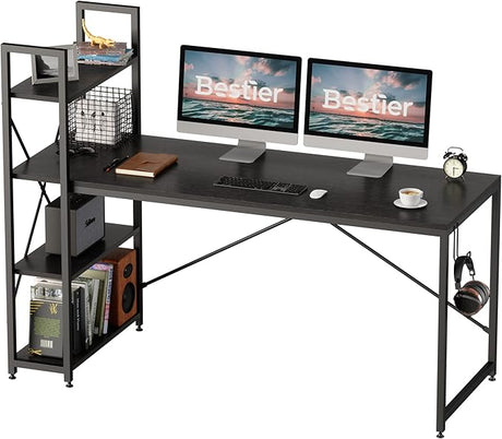 47 Inch Computer Desk with Adjustable Shelves, Simple Writing Desk