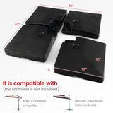 Giantex 284 lbs Fillable Offset Patio Umbrella Base, 4PCS Umbrella Stand Water Sand Weight for Cantilever Umbrella, Easy-Filling Spouts, Outdoor Market Umbrella Base Holder for Garden Yard Poolside