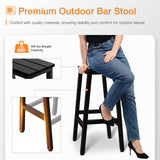 26 Inch Outdoor Bar Stools Set of 2, Patio Counter Height Stools