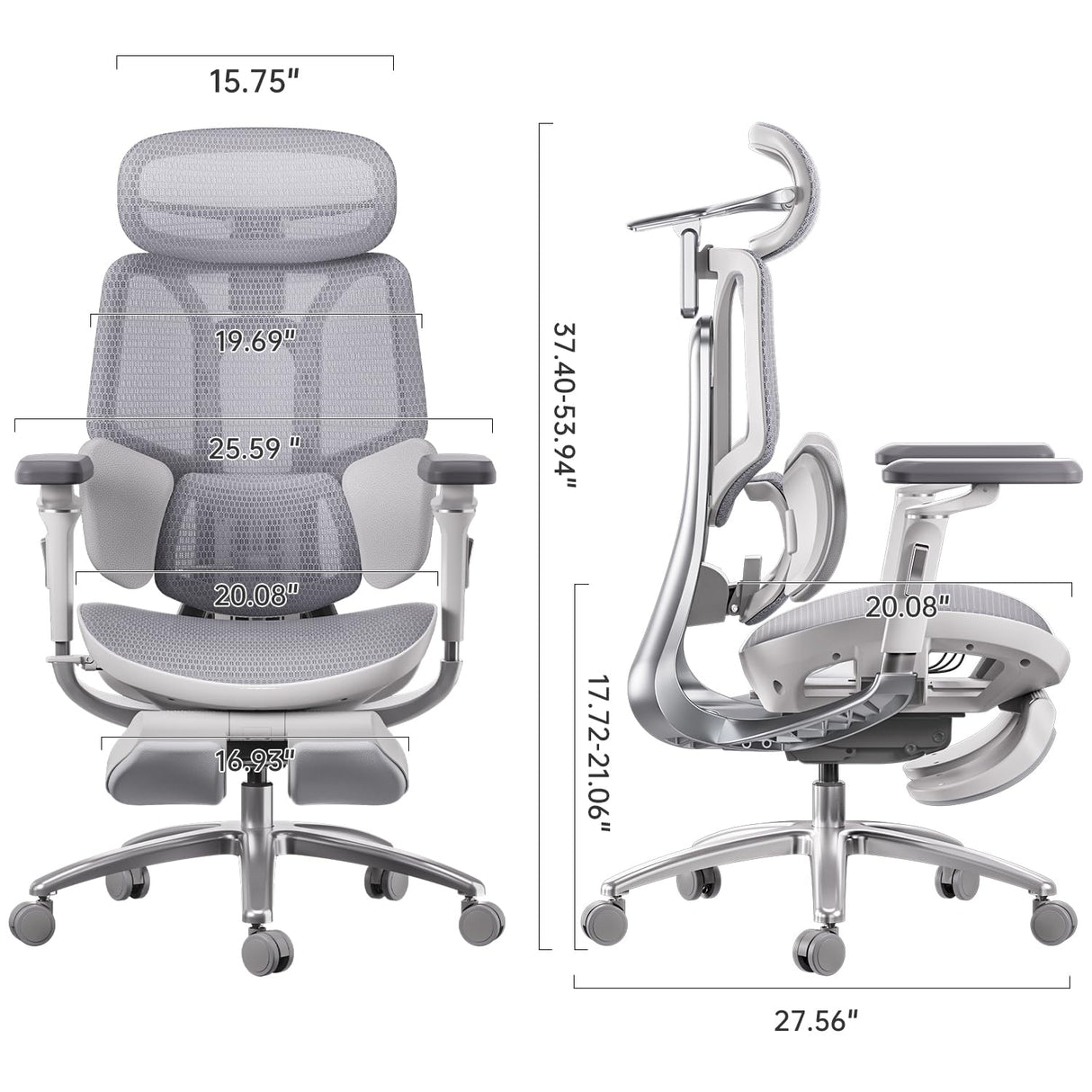 E3 Ultra Ergonomic Office Chair with 3-Zone Lumbar Support