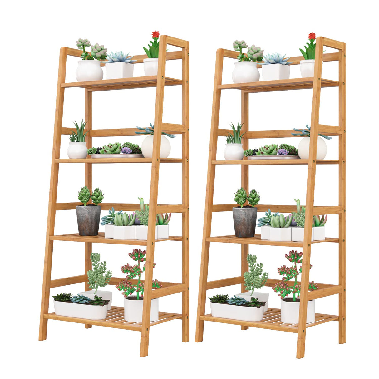 Multifunctional Bathroom Ladder Shelf Plant Flower Stand Rack Display Storage