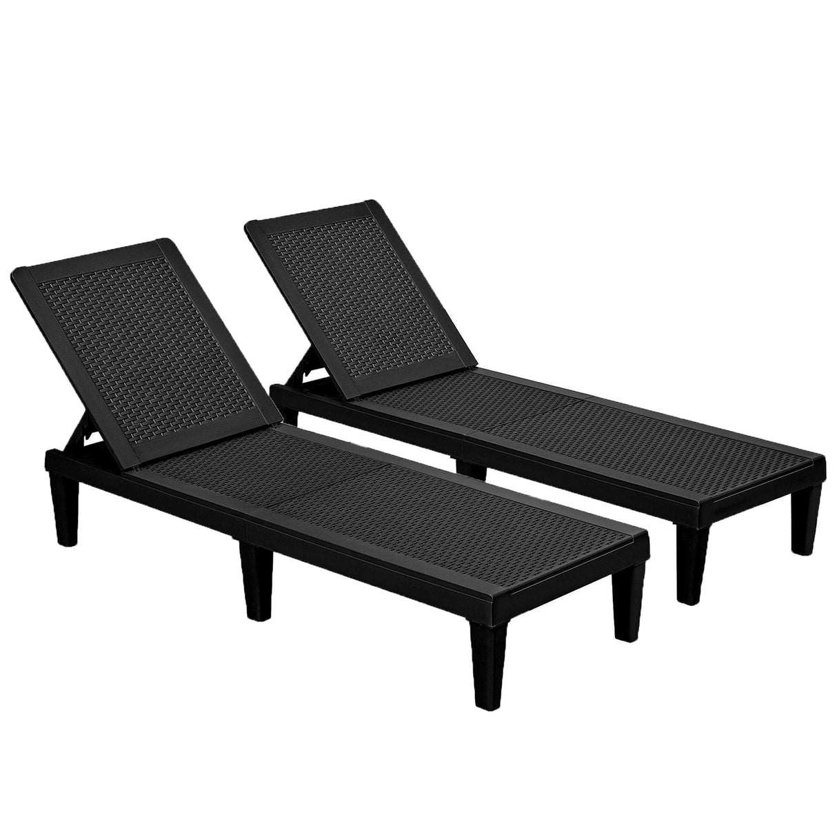 Outdoor Chaise Lounge Chair Set of 2 for Outside Pool Patio