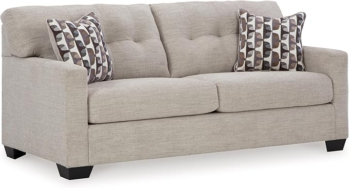 Mahoney Contemporary Tufted Sofa, Dark Brown