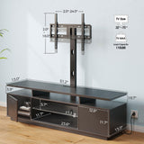 TV Stand with Mount and Power Outlet 51.2", Swivel TV Stand Mount