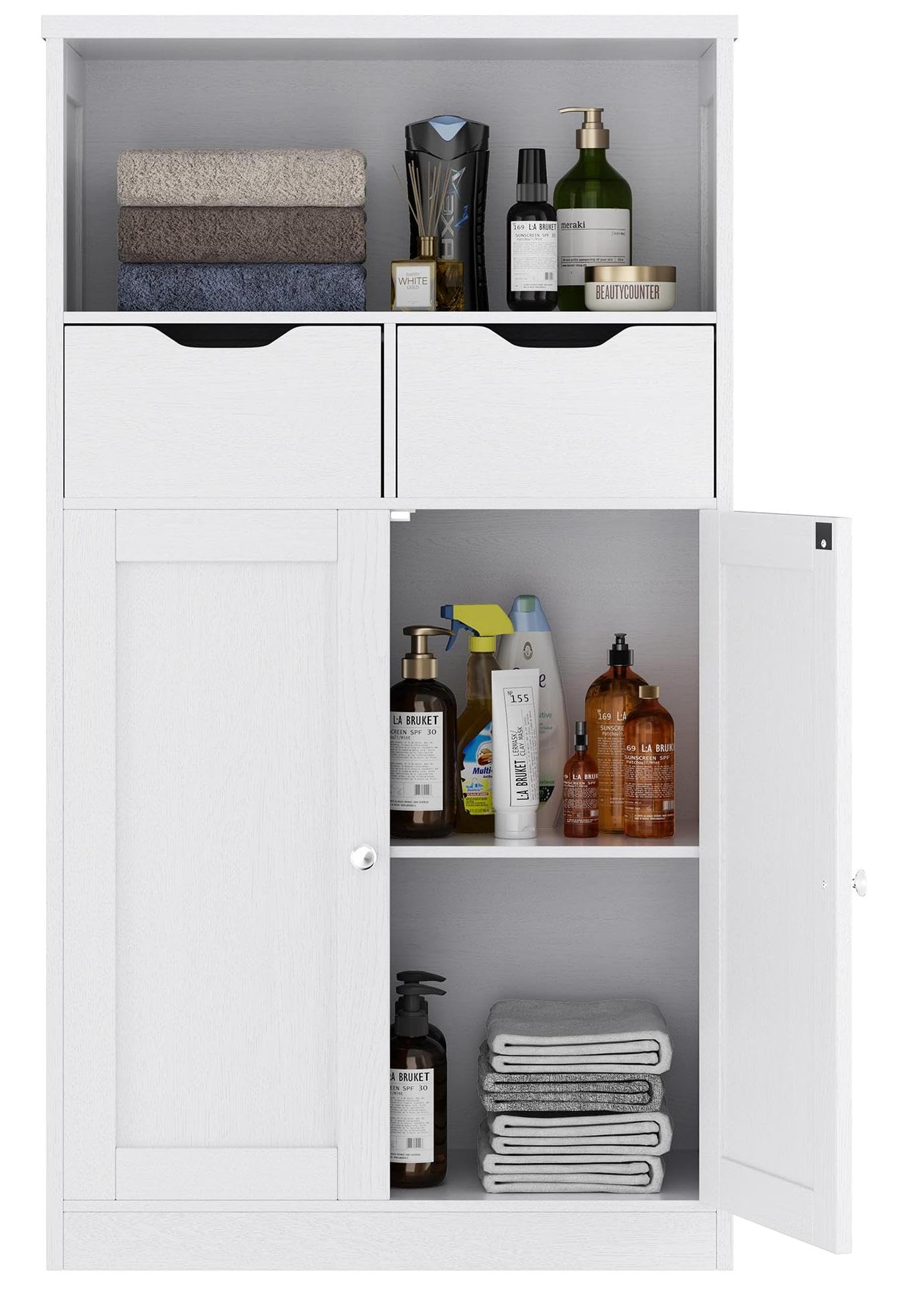 Bathroom Storage Cabinet, Floor Storage Cabinet with 2 Drawers
