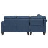 Bobkona Burril Linen-Like 4 Piece Left or Right Hand Reversible Sectional Set