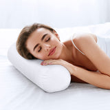 Bolster Pillows Insert (Pack of 2, White) - 6 x 16 Inches Bed and Couch Pillows
