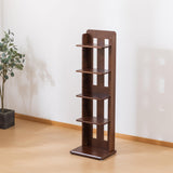 BALANBO 4 Tier Bookshelf Bamboo Bookcase Bookshelf Height Adjustable Storage Shelf for Living Room, Office, Study Room, Bedroom H49.8''