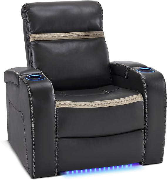 Power Recliner Chair with Adjustable Headrest, Home Theater Seating