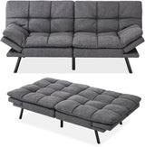 Couch,Convertible, Memory Foam Sleeper, Adjustable Modern Loveseat,Futon