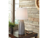 Shavontae Modern Table Lamp Set - 27.5" Gray Poly Lamps (2-Pack)