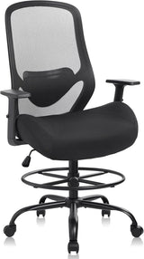 400lbs Heavy Duty Drafting Chair with Lumbar Support