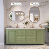 Gold Oval Bathroom Mirror 20x33 - Beaded Antique Brass Wall Mirror