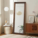 Full Length Mirror 65"x24" Solid Wood Frame Floor Large Mirror for Living