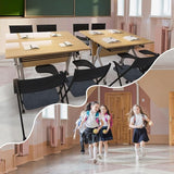6-Pack Folding Conference Table for 12-16 People,Modern Flip Top Training Room