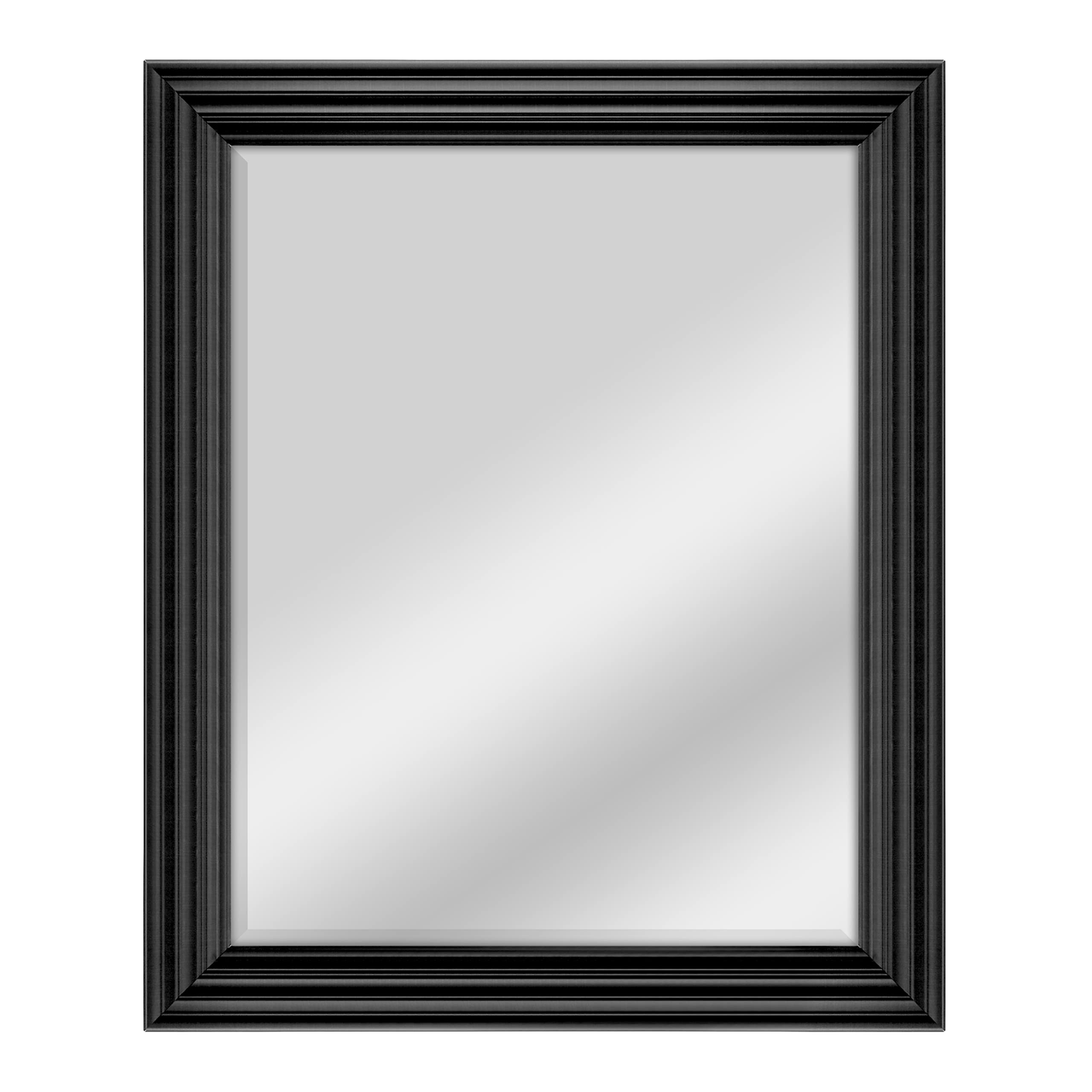 Wall Mirror, 28 by 34-Inch, Brushed Black