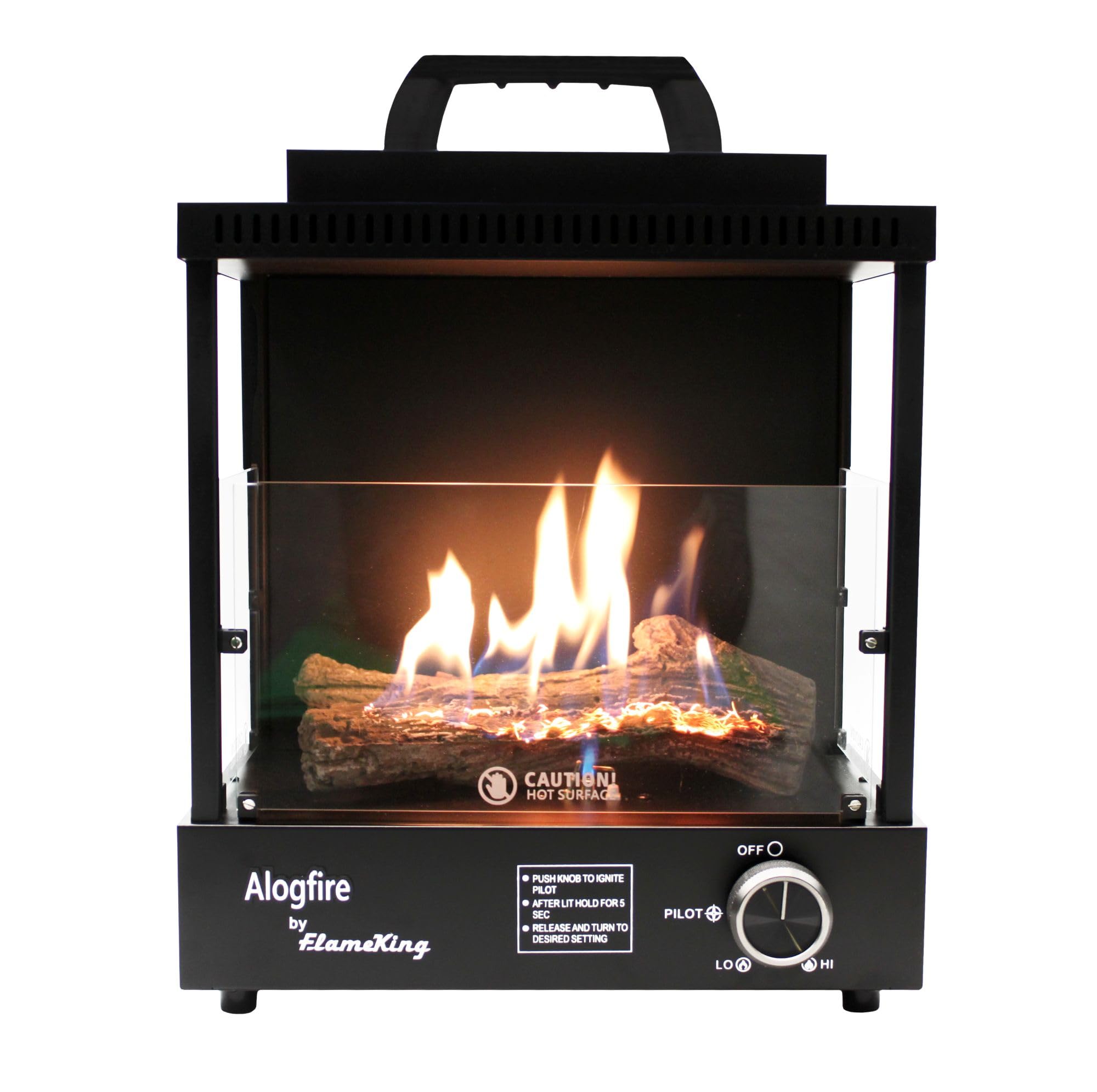 ALOGFIRE Propane Ambiance Log Fireplace Heater, Clean and Smokeless Dancing Flames
