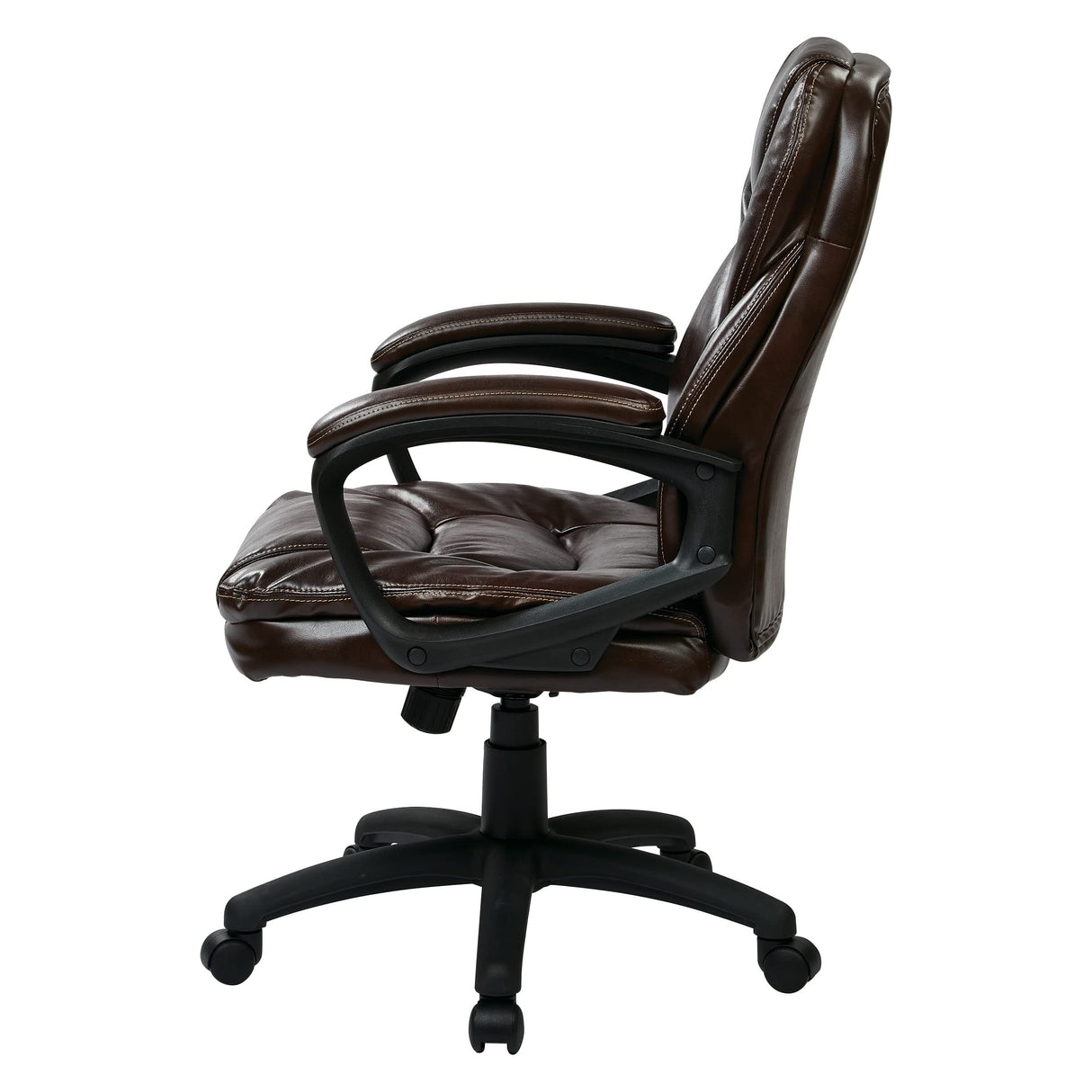 Faux Leather Manager's Office Chair with Lumbar Support