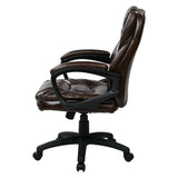 Faux Leather Manager's Office Chair with Lumbar Support