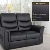 Loveseat Recliner, Double Recliner Chair with Adjustable Footrest