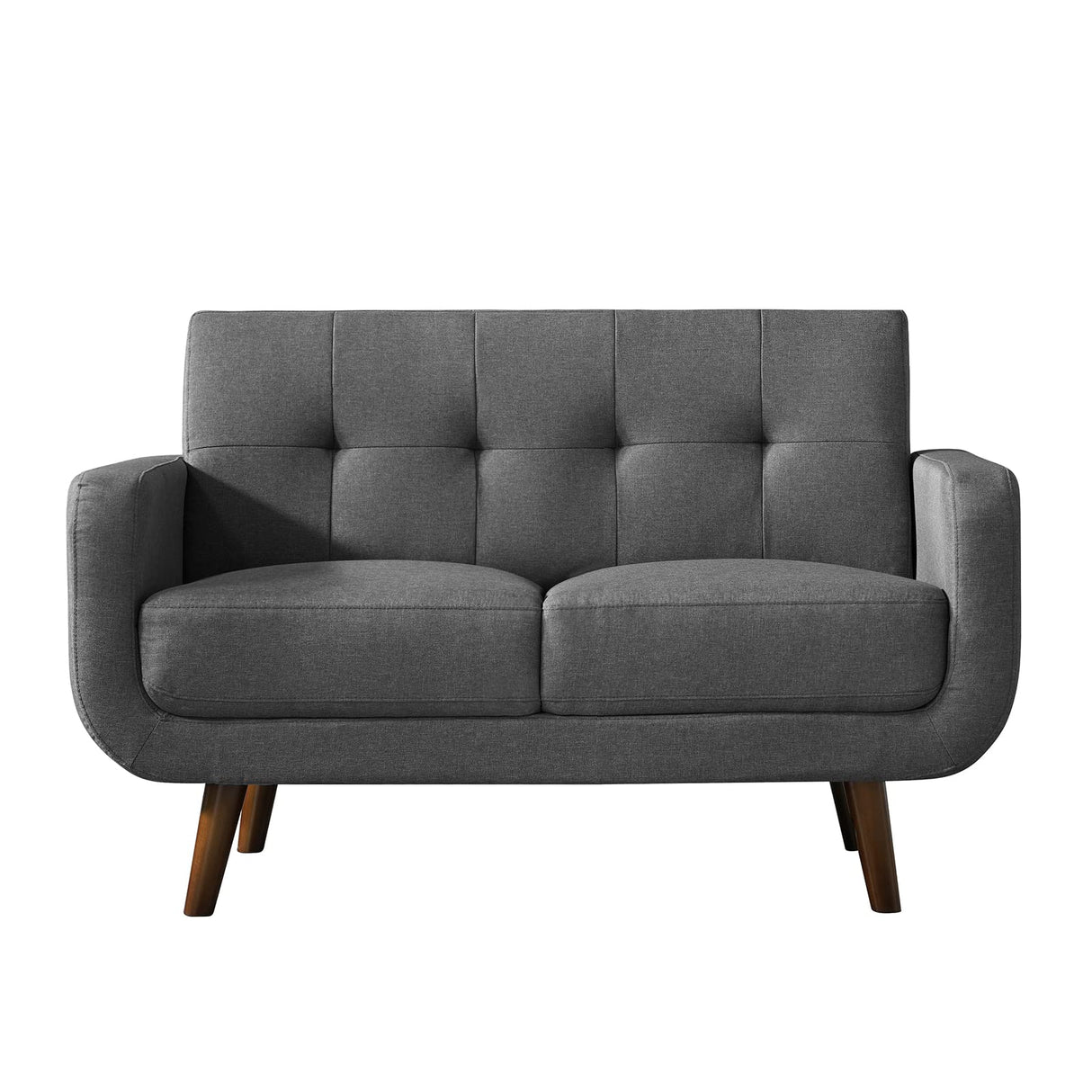 51 Inches Loveseat Sofa, Mid-Century Modern Mini Couch with Tufted Back