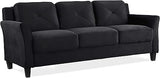 Lifestyle Solutions Harrington Sofa Curved Arms, Black