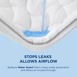 Bedsure Twin XL Mattress Topper Waterproof - Pillow Top Mattress Protector Extra Thick for College Dorm with 8-21" Deep Pocket, Mattress Pad Fitted, Soft Bed Topper Twin Extra Long