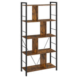 Bookshelf, 5-Tier Bookcase, Storage Shelving Unit, Display Shelf with Open Compartments