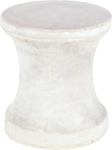 Fiberclay Ceramic Outdoor Accent Table, 14" x 14" x 16", Black