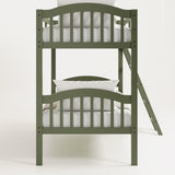 Twin-Over-Twin Bunk Bed (Olive) - GREENGUARD Gold Certified, Converts to 2 Individual