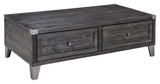 Todoe Industrial Rectangular Lift Top Coffee Table with 2 Storage Drawers,